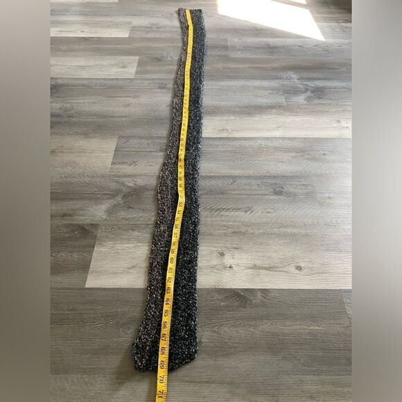 Scarf Handmade Acrylic Dark Teal Grey Purple NEW Soft Outdoor Winter - Picture 5 of 7